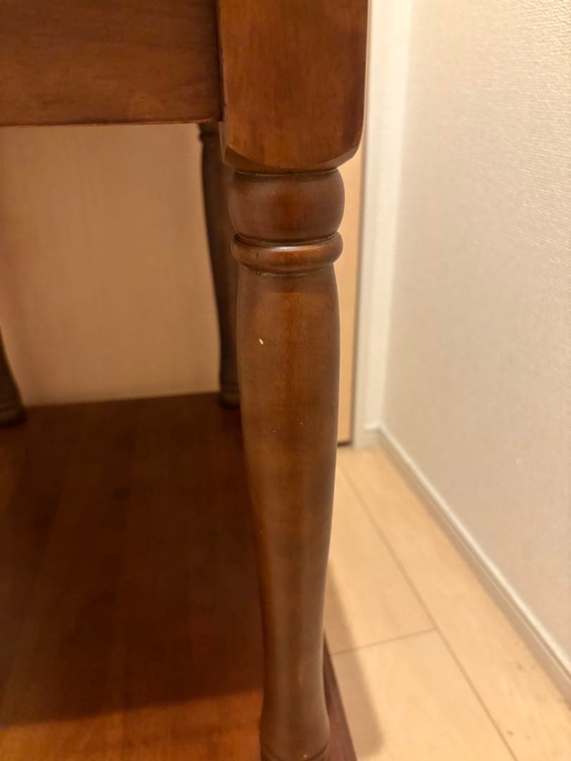 英国アンティーク◾️引き出し付き 飾り棚 ディスプレイ棚 電話台 木製家具