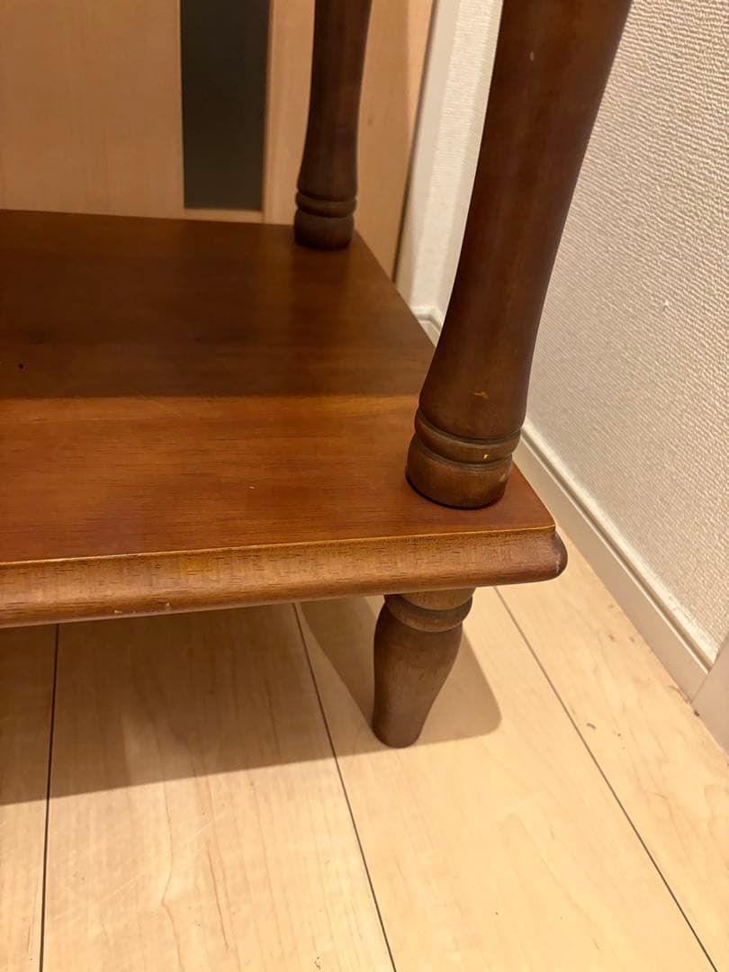 英国アンティーク◾️引き出し付き 飾り棚 ディスプレイ棚 電話台 木製家具