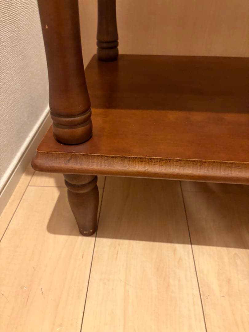 英国アンティーク◾️引き出し付き 飾り棚 ディスプレイ棚 電話台 木製家具