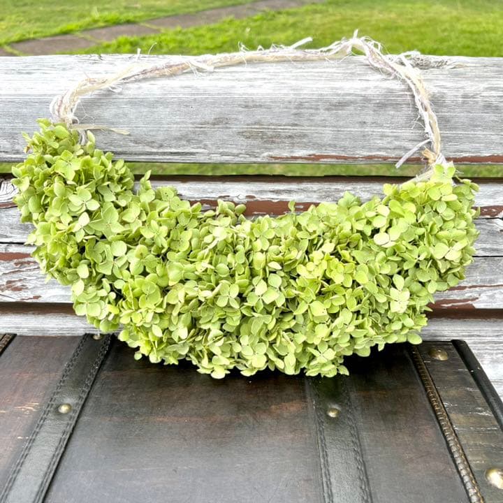 アナベル紫陽花　三日月リース