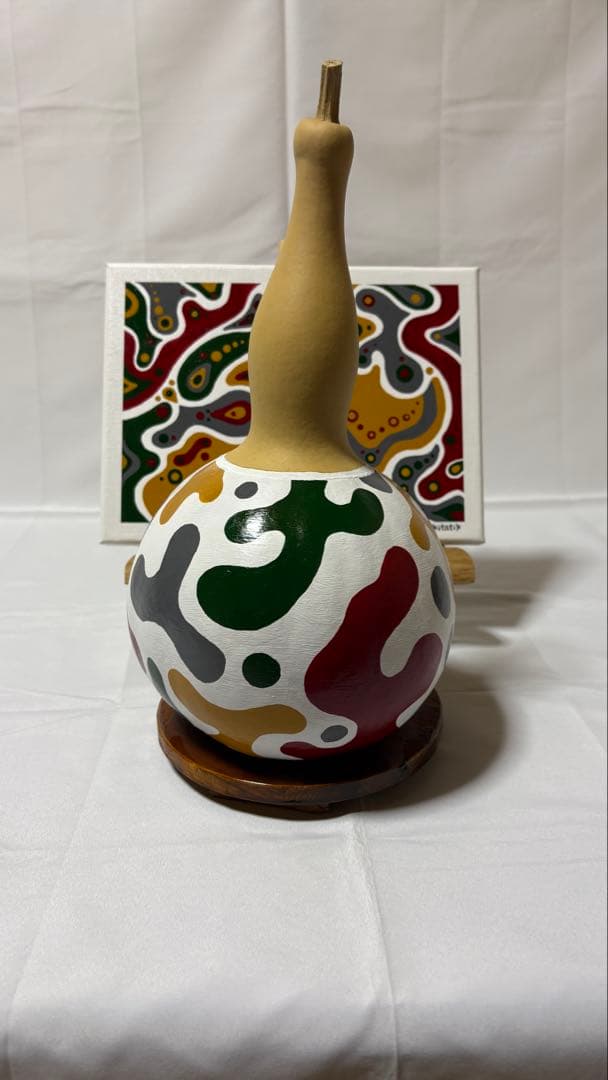 ひょうたん細工と絵画のセット 『弥勒ユニコーン』