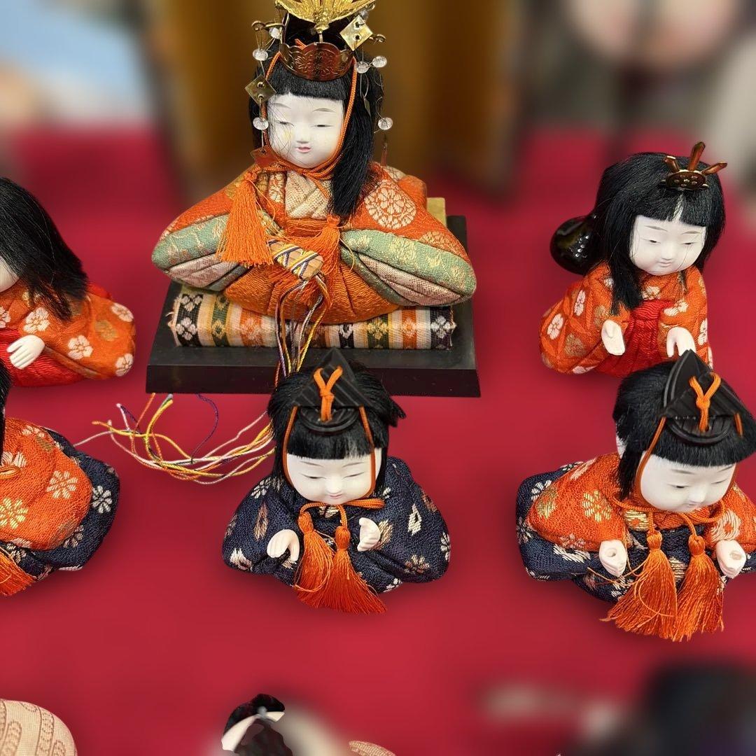 ⚫︎雛人形 14号 15人揃い 木目込人形 小物付き 徳扇 - メルカリ
