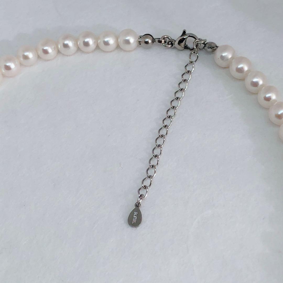 AAA淡水パール6〜6.5mmネックレス50cm＋アジャスター5cm⭐️ラスト1点