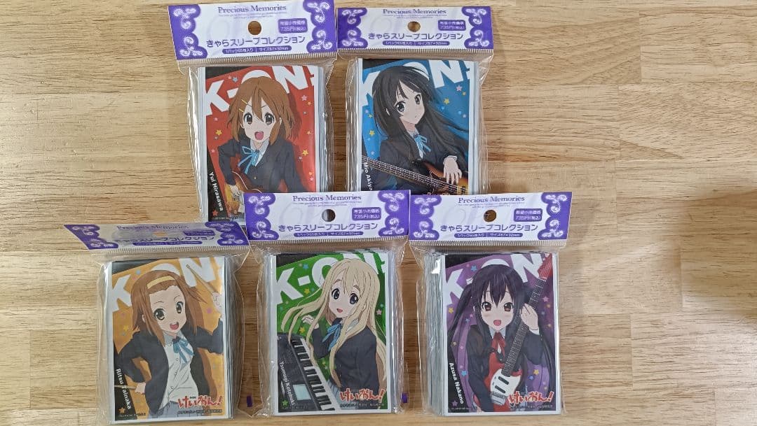 けいおん！ スリーブ 平沢唯 秋山澪 琴吹紬 田井中律 中野梓 5個セット