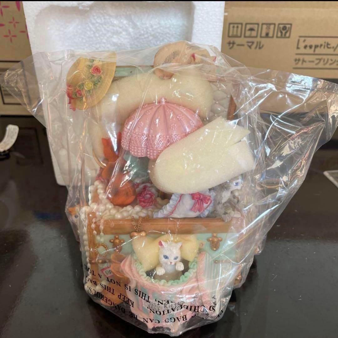 オルゴール 天空の城 樹脂製 猫 インテリア 回転するオルゴール