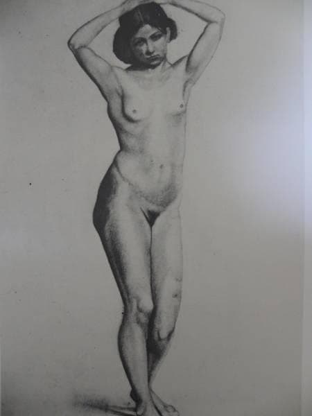 百武 兼行、少女、裸婦、希少画集画、新品額装付、状態良好