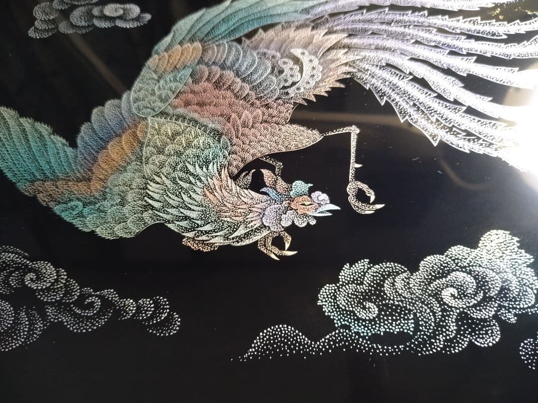 輪島塗沈金 鳳凰図パネル