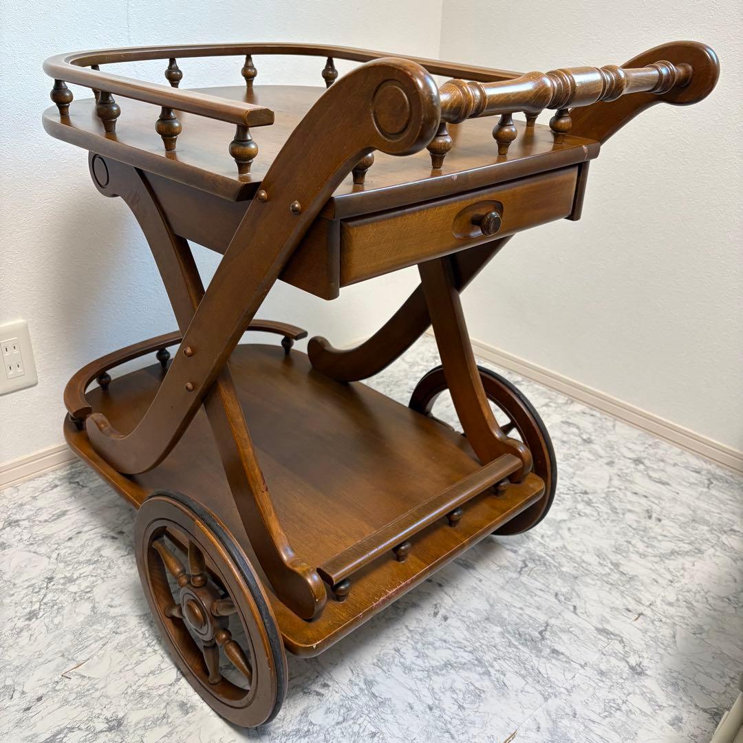 カリモク キッチンワゴン キッチンカート サービングワゴン バーカート