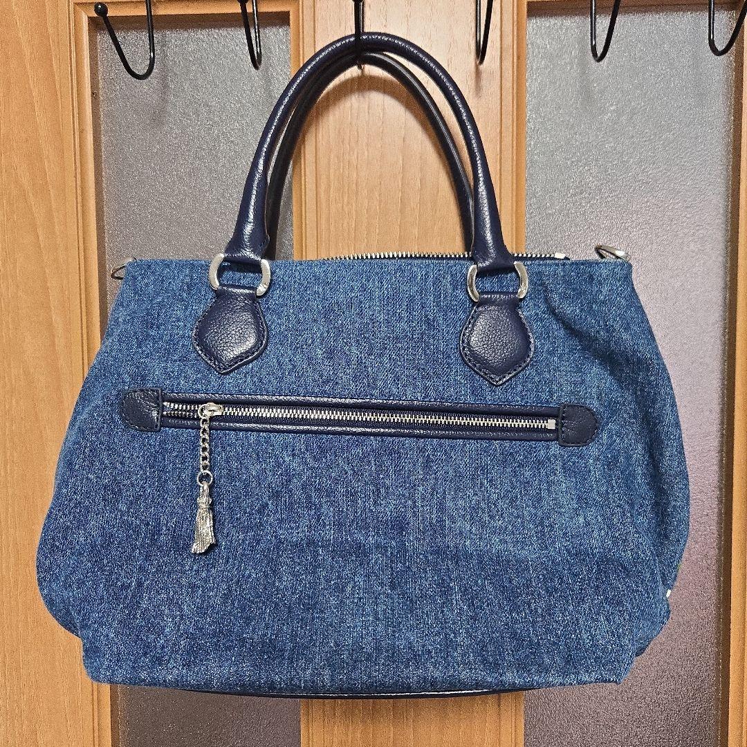 シンクビー刺繍デニムボストンバッグ