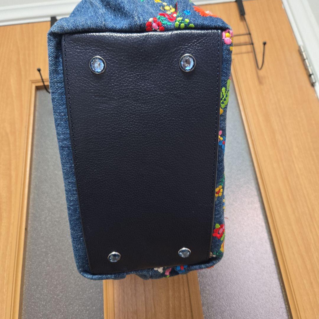 シンクビー刺繍デニムボストンバッグ