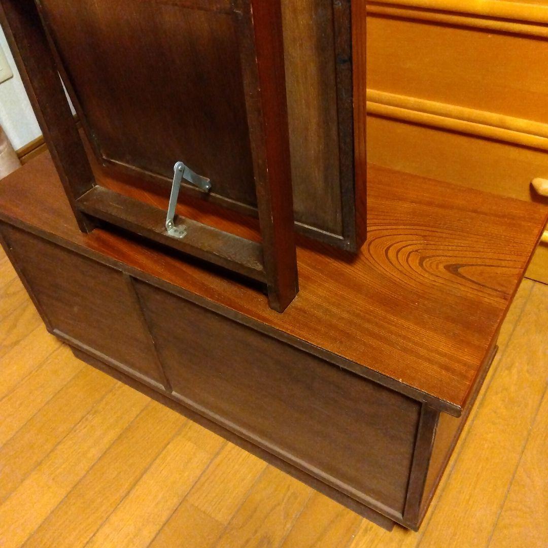 【昭和レトロ】】値下げ♦✰和風鏡台…姿見✰ケヤキ✰カバー付き（おまけ）