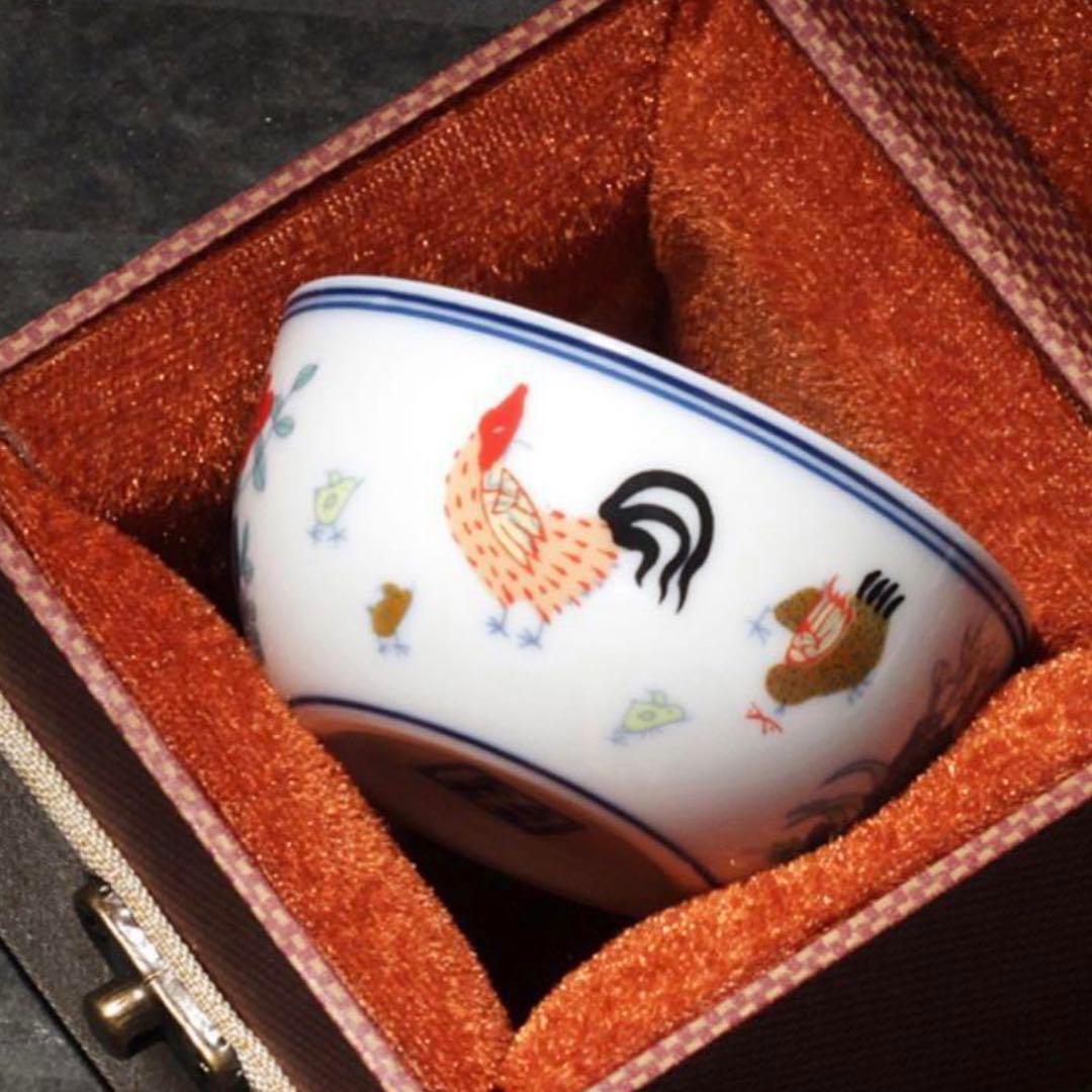 蔵出　中国骨董　官窑大明成化年製斗彩鶏缸杯　景徳鎮製チキンカップ　38億ドル 蔵出 中国骨董 官窑大明成化年製斗彩鶏缸杯 景徳鎮製チキンカップ 38億