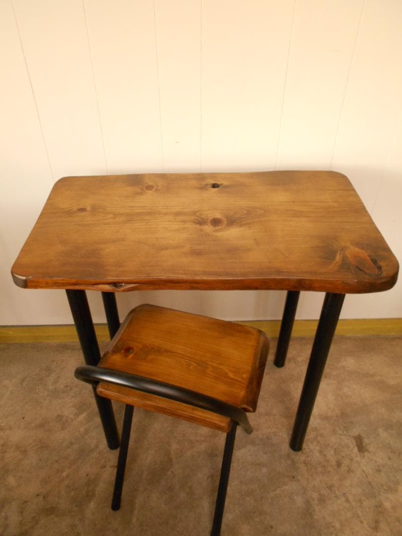 ひのきアイアンテーブルイスセット12-16