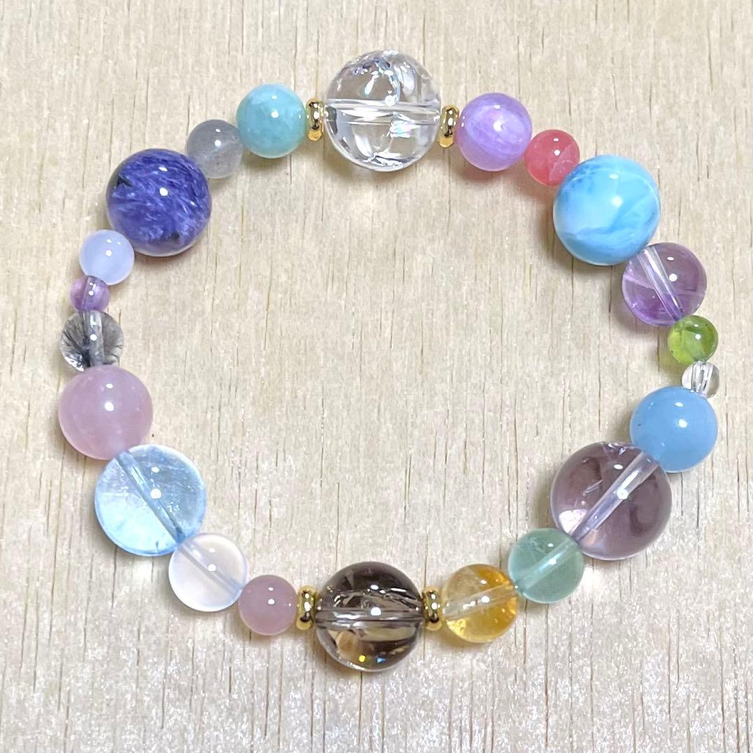 天然石（ラリマー、チャロアイト、ブルートパーズ、アイリスクォーツ等）ブレスレット
