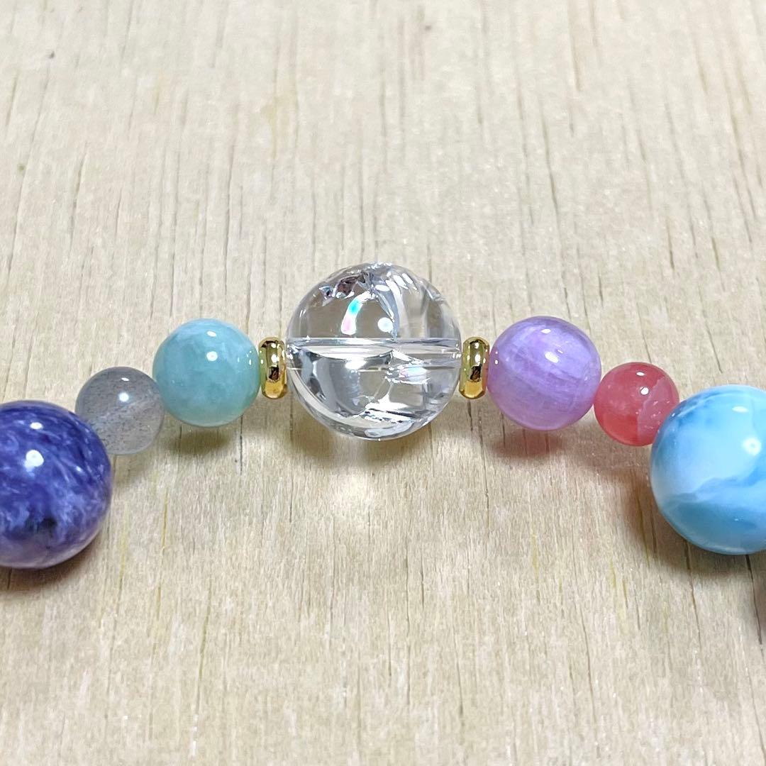 天然石（ラリマー、チャロアイト、ブルートパーズ、アイリスクォーツ等）ブレスレット