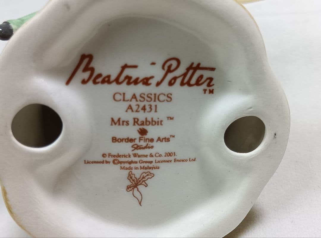 Beatrix Potter　ピーターラビット　陶器製置物　6体セット　2003