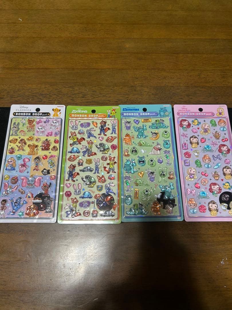 【正規品】　ボンボンドロップシール　ディズニー　4種セット サンスター文具 アウトレット 正規品 ボンボンドロップシール mini