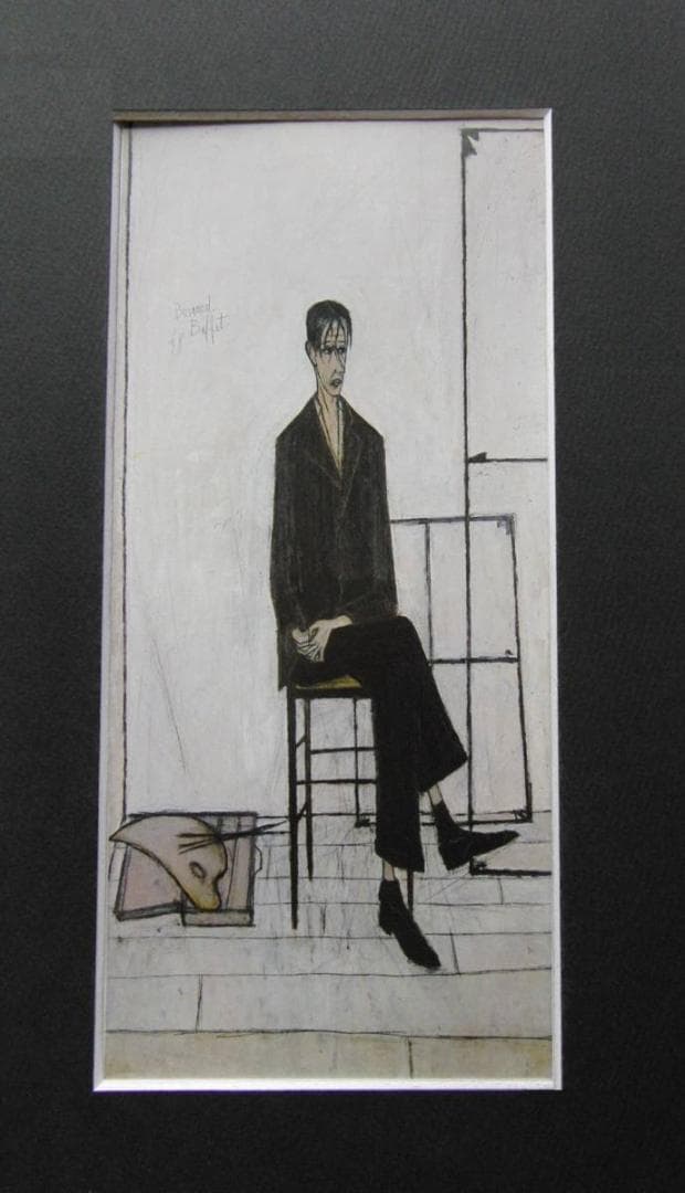 ベルナール・ビュッフェ【Homme assis dans l'atelier】