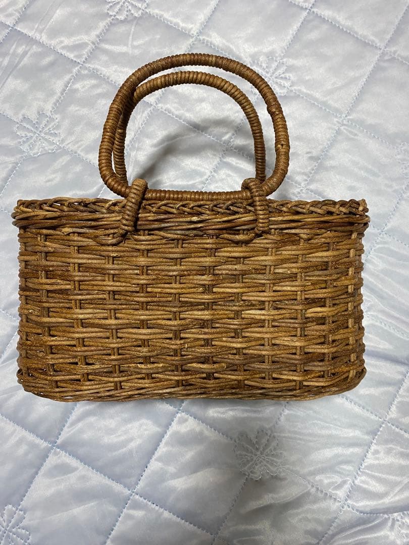 希少　アケビ編み込み手さげバック　クラフト買い物かご　オリジナル　インテリア　小