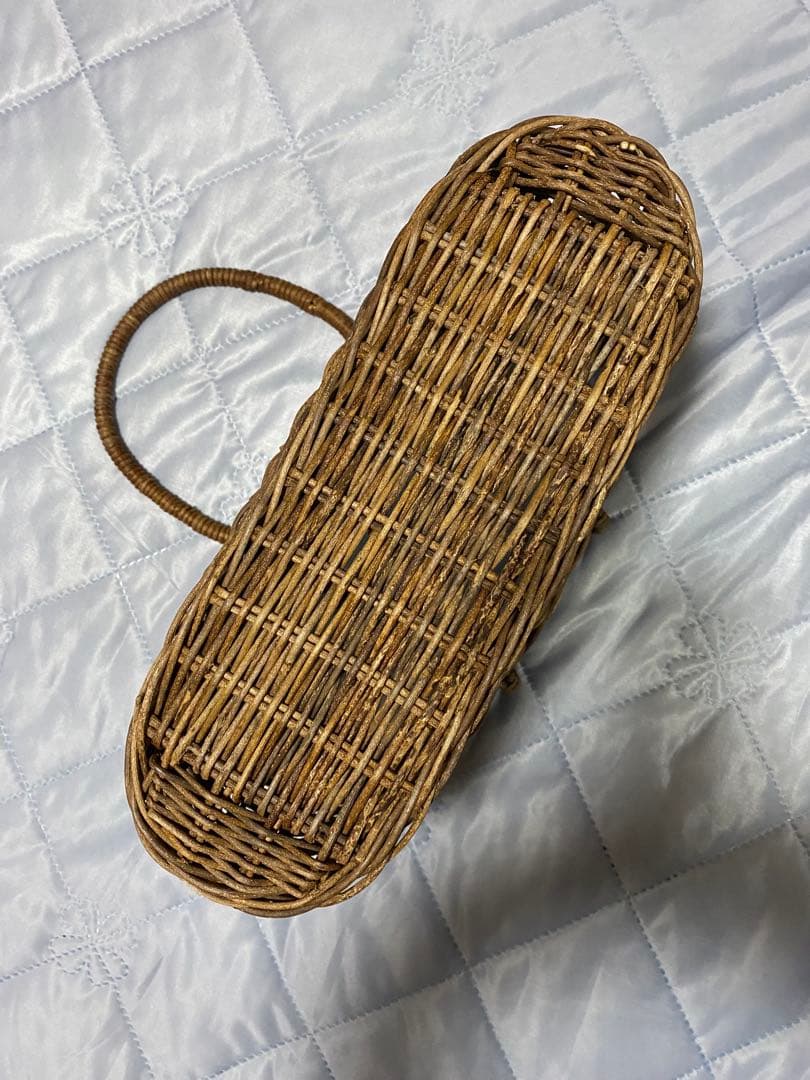 希少　アケビ編み込み手さげバック　クラフト買い物かご　オリジナル　インテリア　小