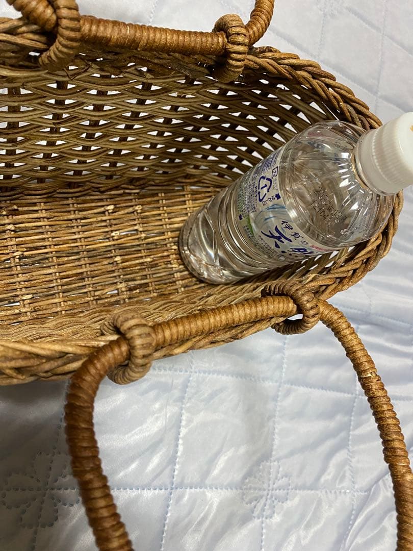 希少　アケビ編み込み手さげバック　クラフト買い物かご　オリジナル　インテリア　小