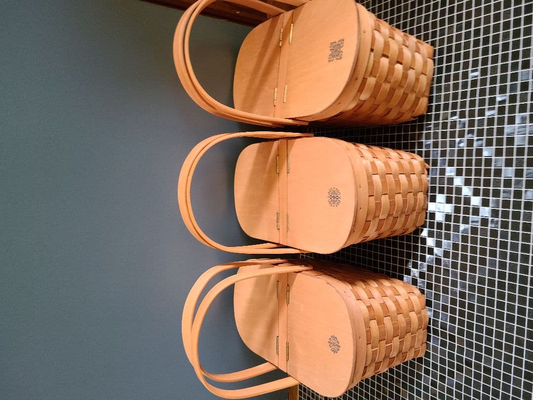 バスケット！葢付き！かご！フェリシモ！北欧！3コセット！