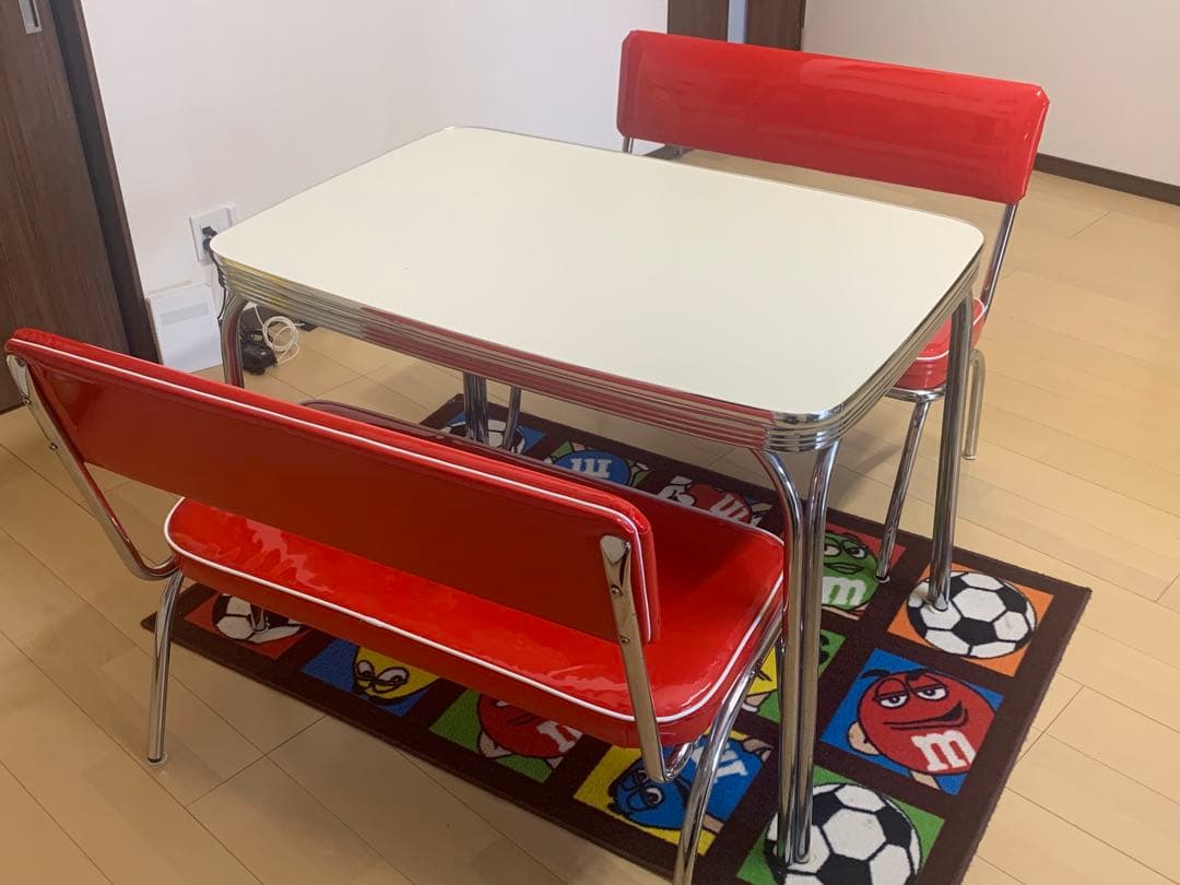 アメリカン ダイナー ダイニングテーブル チェア2脚 セット インテリア