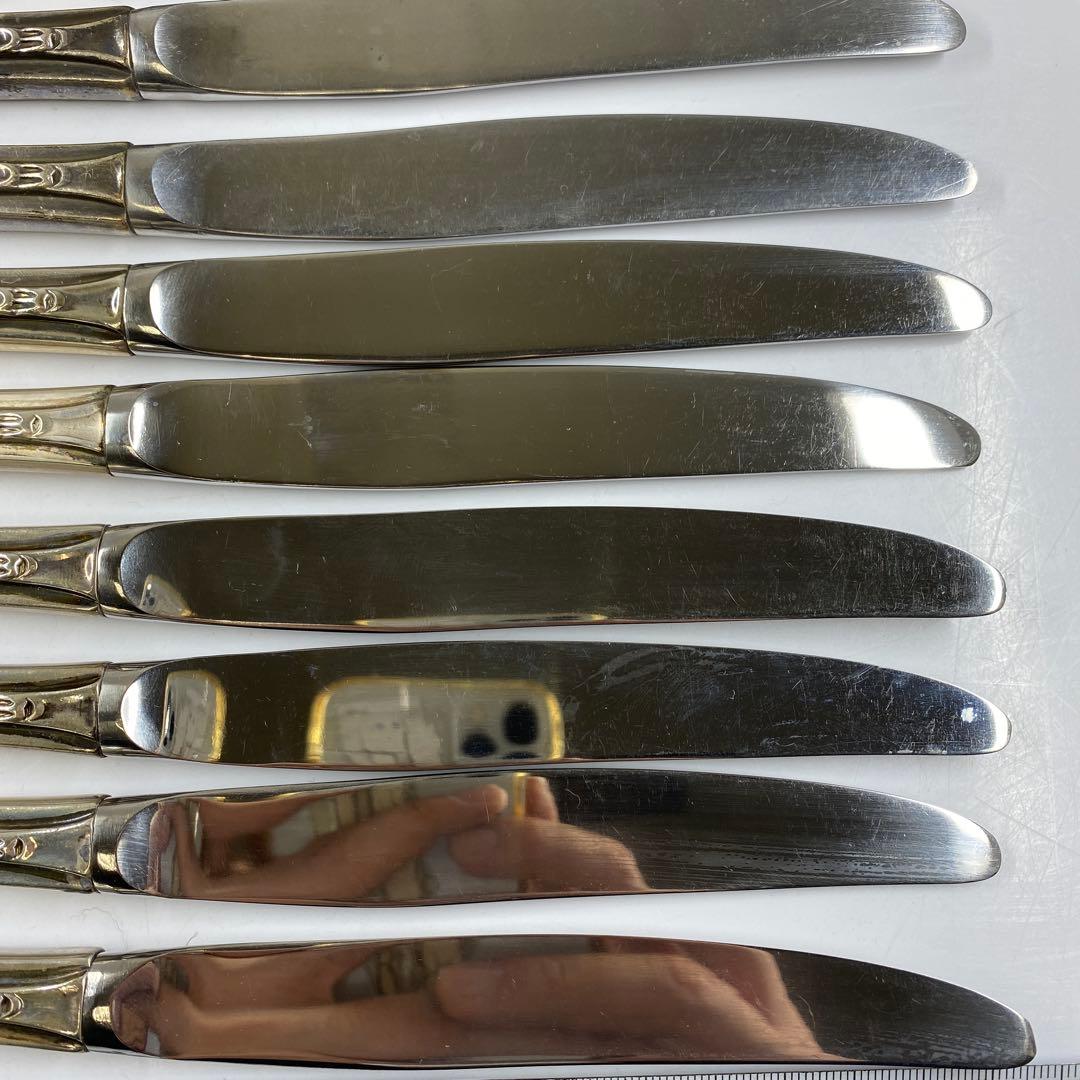 sterling925刻印銀製ナイフセット12点1074g東な7-0415☆2F