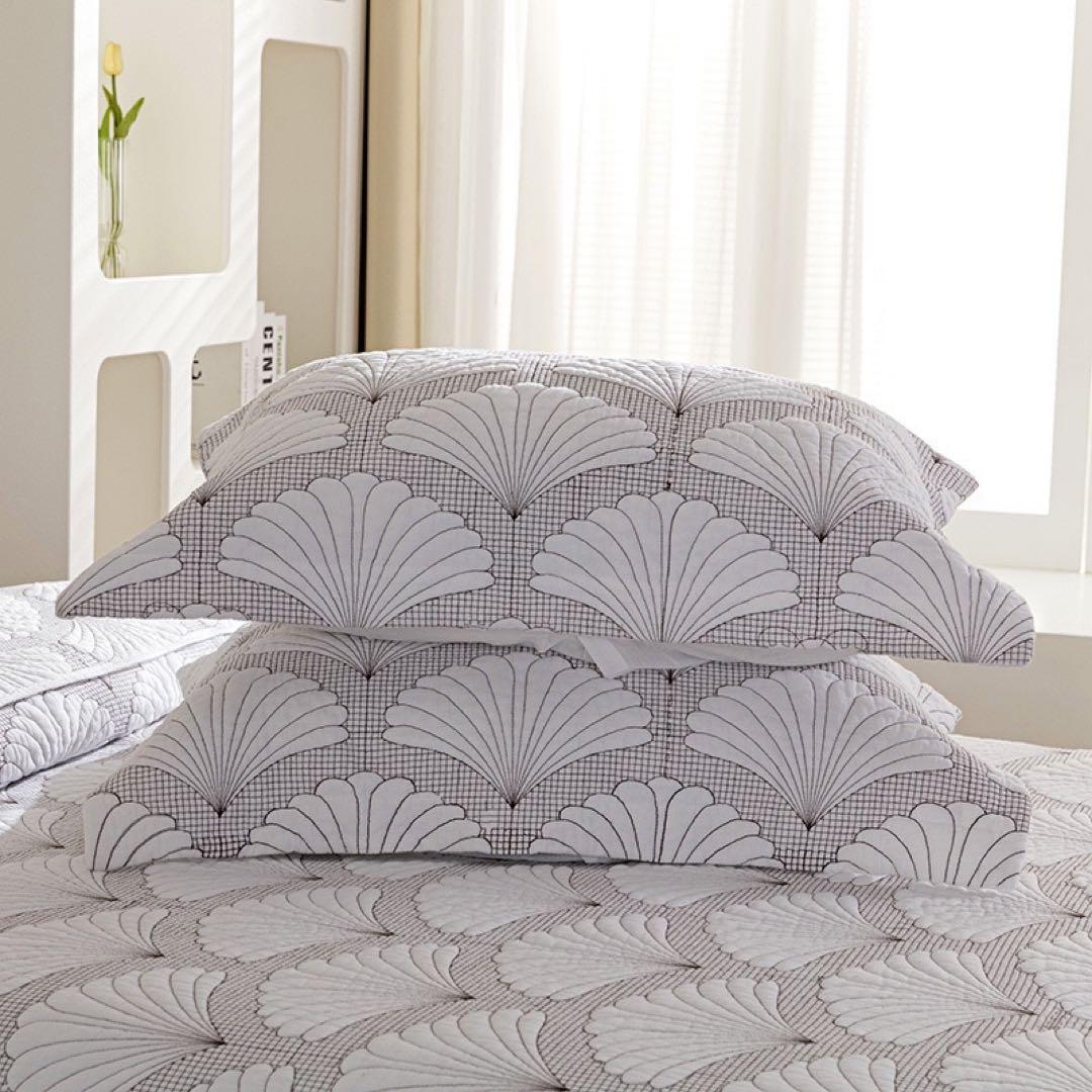 キルトベッドカバー3点セット綿マルチカバー キルティング QY