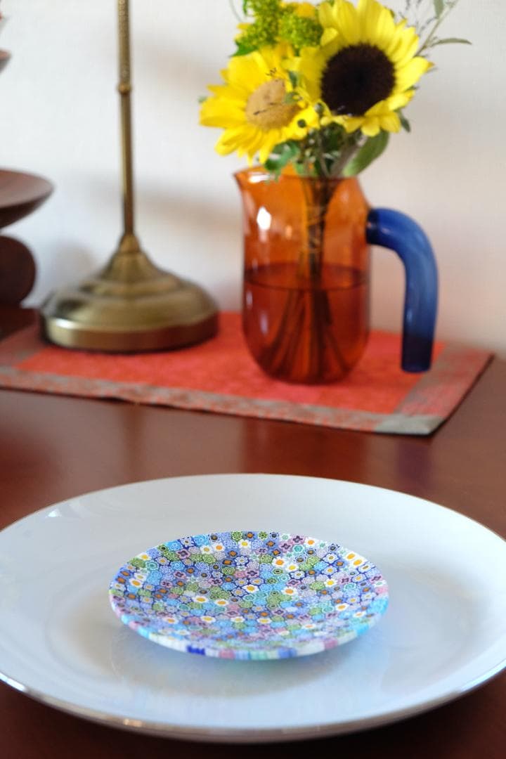 ミルフィオリ エルコーレモレッティ プレート 皿 黒木国昭/藤田喬平/田子美紀