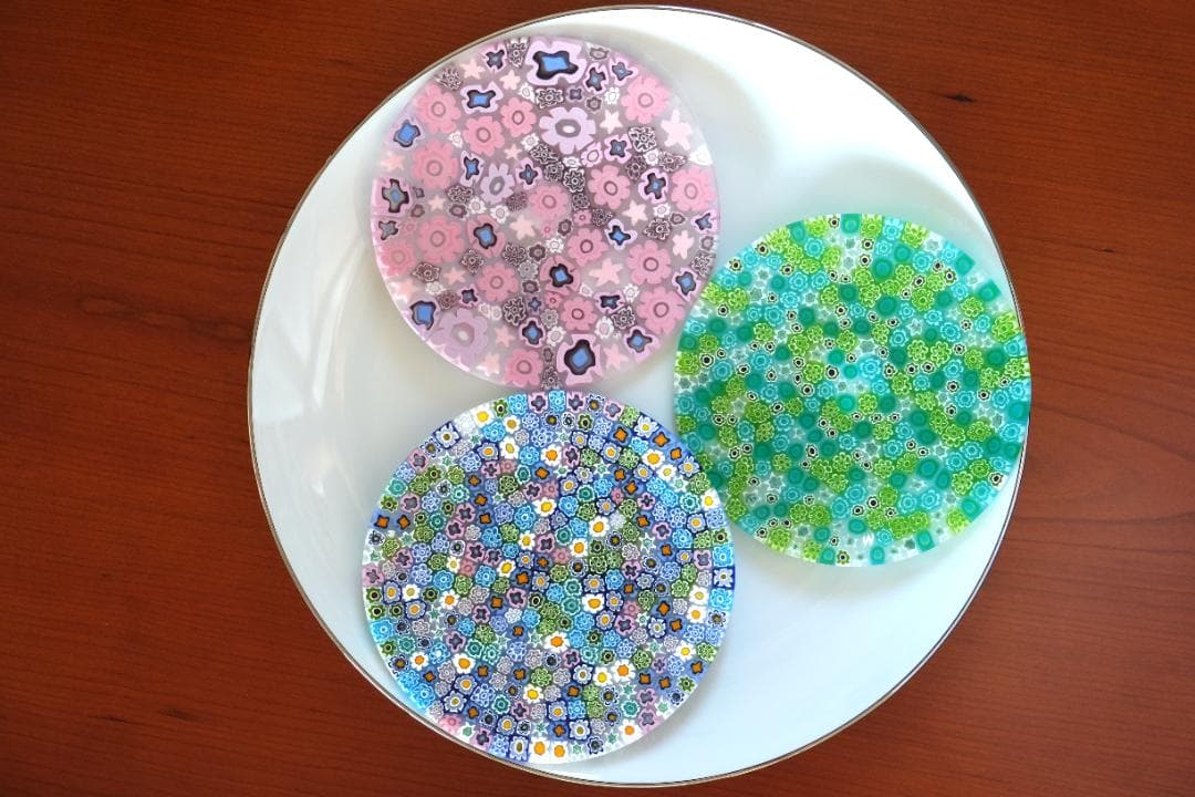 ミルフィオリ エルコーレモレッティ プレート 皿 黒木国昭/藤田喬平/田子美紀