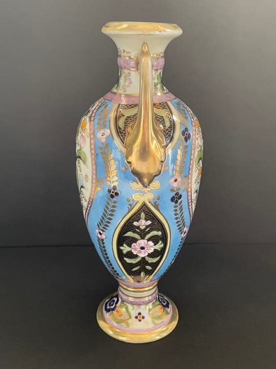 オールドノリタケ　花柄花生