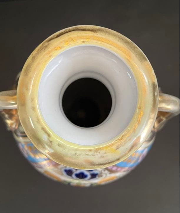 オールドノリタケ　花柄花生