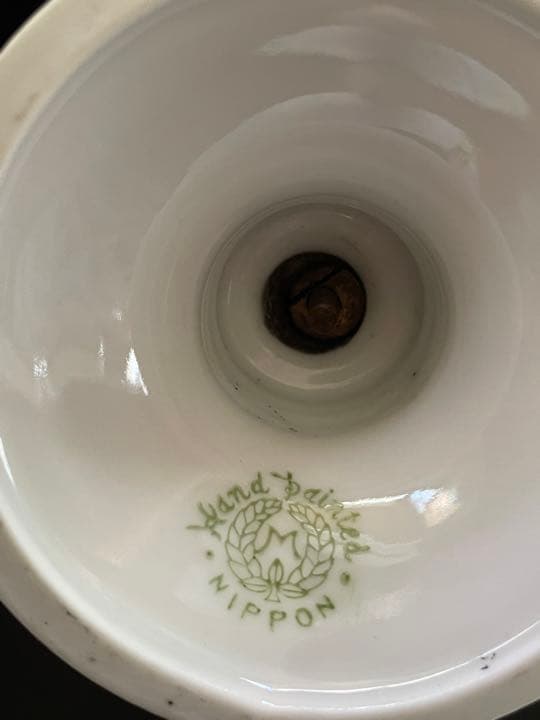 オールドノリタケ　花柄花生