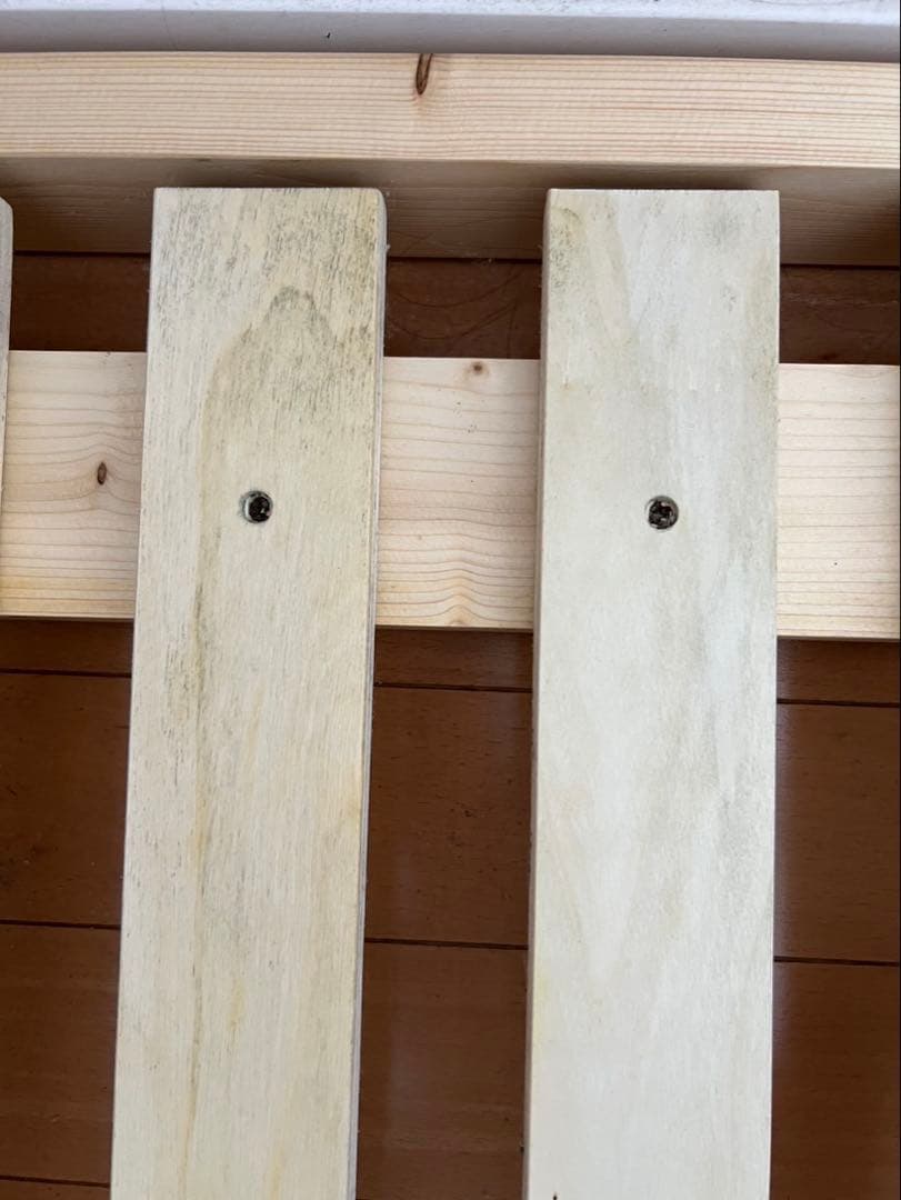 ナチュラルすのこベッド 高さ調整可能 マットレス付き