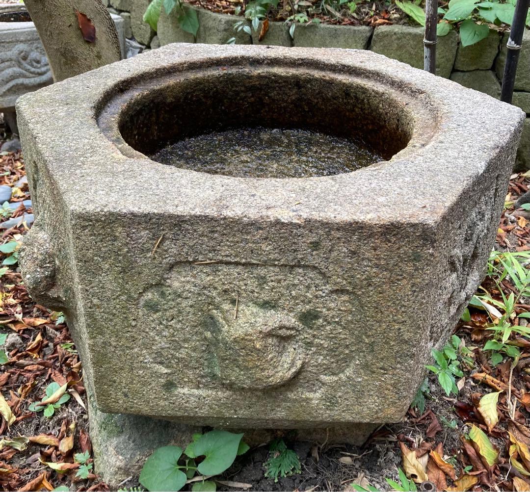 奈良石製六角水鉢