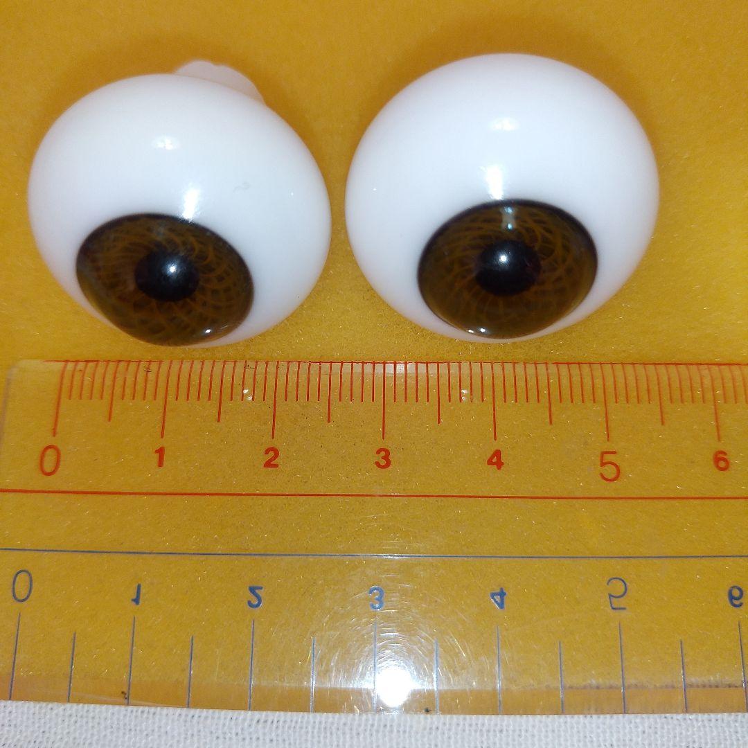 新品★26㎜　ブラウン　ビスクドール　グラスアイ