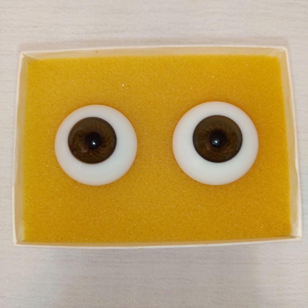 新品★26㎜　ブラウン　ビスクドール　グラスアイ