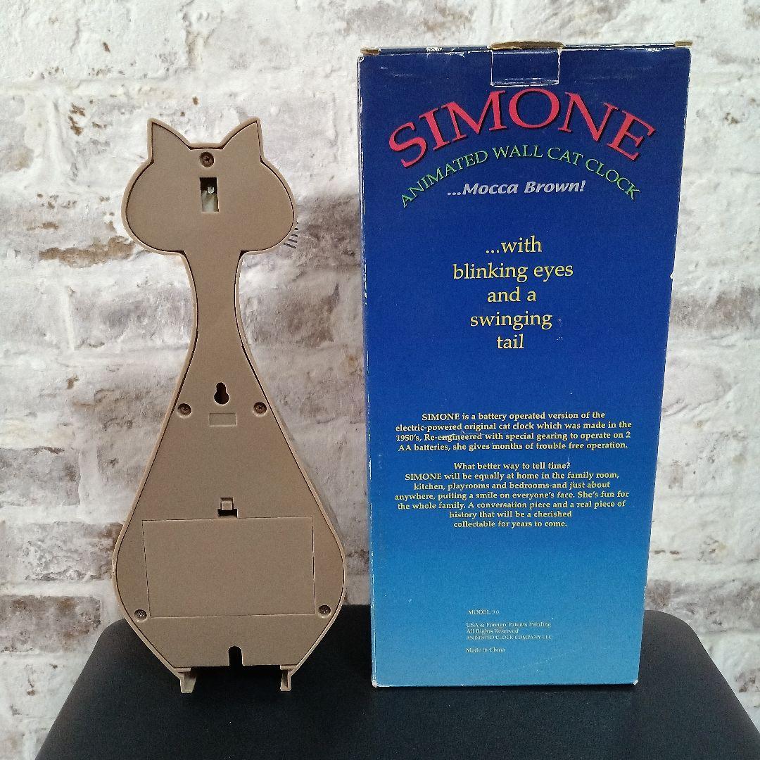 SIMONE ANIMATED WALL CAT CLOCK アンティーク猫時計 - メルカリ