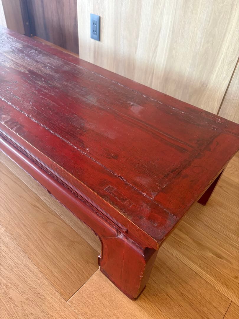テーブル　長方形　アンティーク　中国　文机　長尺机　ローテブル　長テーブル