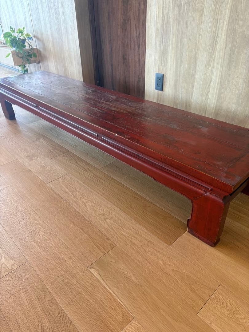 テーブル　長方形　アンティーク　中国　文机　長尺机　ローテブル　長テーブル