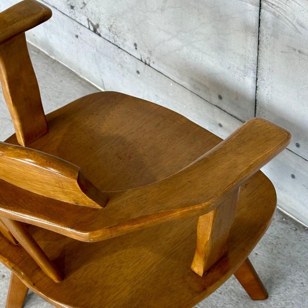 ✦マツダ家具✦ 木製 回転式ダイニングチェア 昭和レトロ 国産ヴィンテージ
