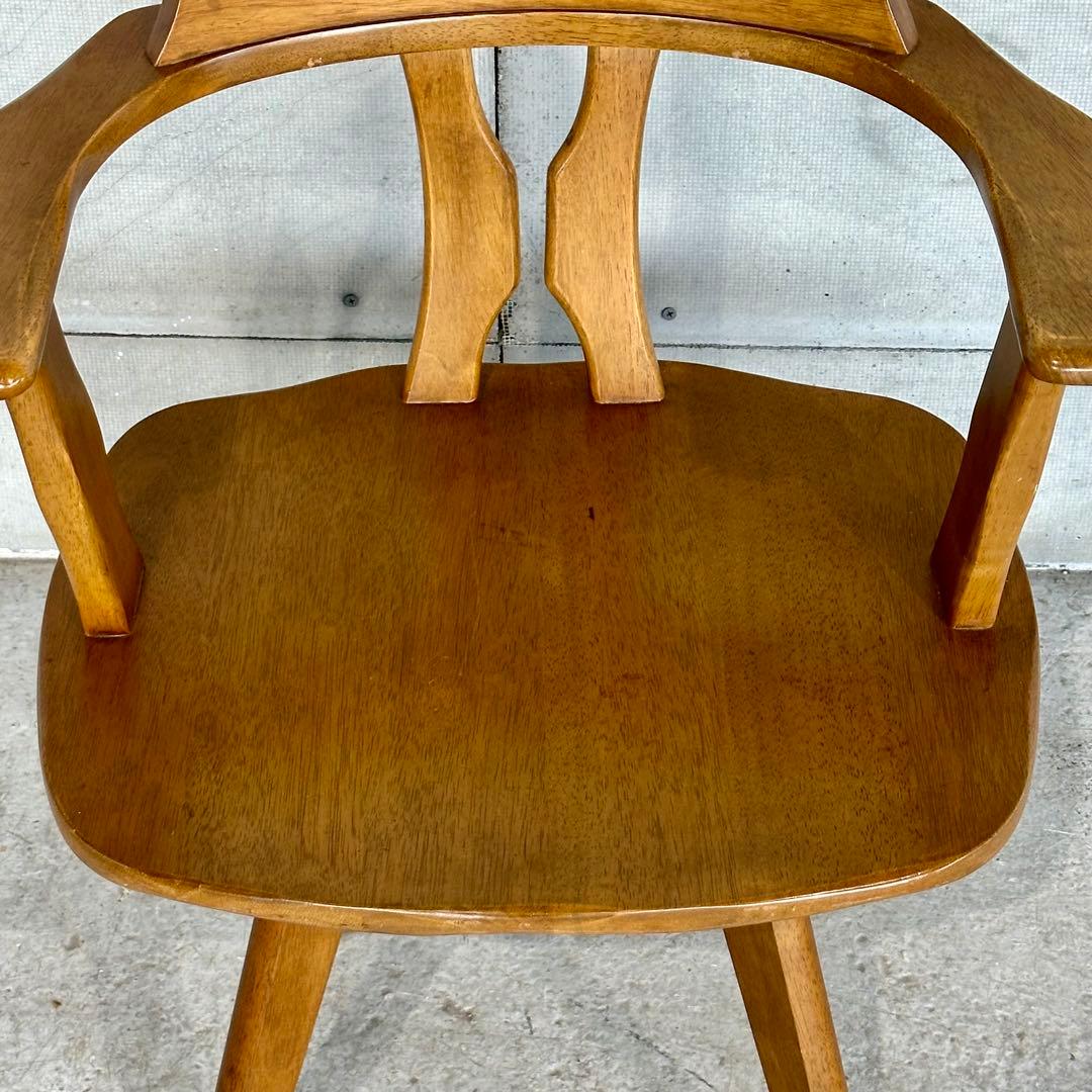 ✦マツダ家具✦ 木製 回転式ダイニングチェア 昭和レトロ 国産ヴィンテージ