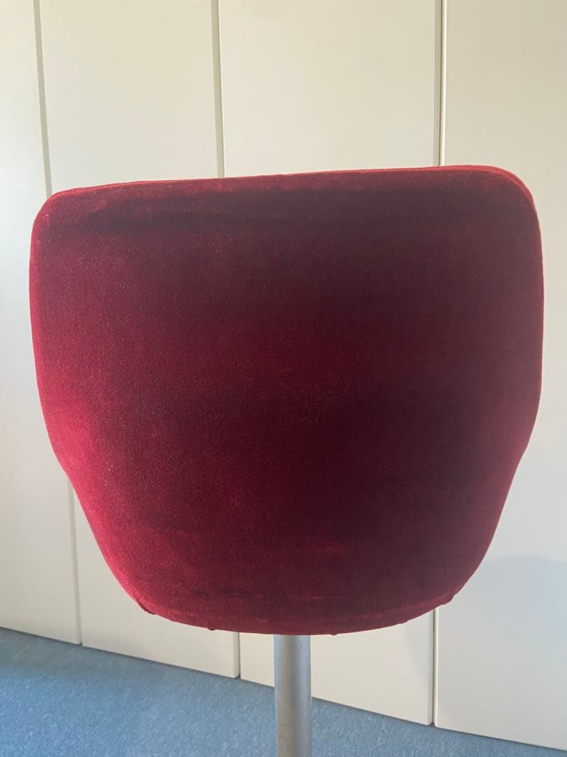 喫茶店　バー　チェア　ワインレッド ベルベット　レトロ　ミッドセンチュリー