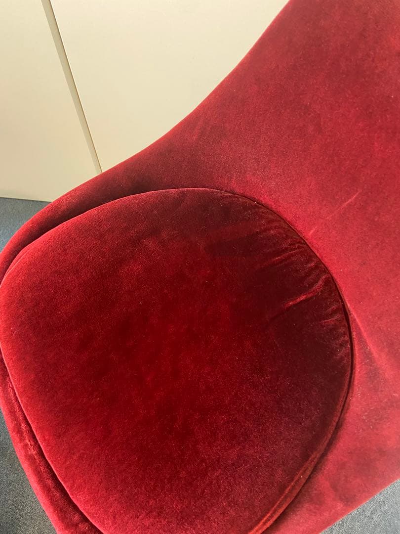 喫茶店　バー　チェア　ワインレッド ベルベット　レトロ　ミッドセンチュリー