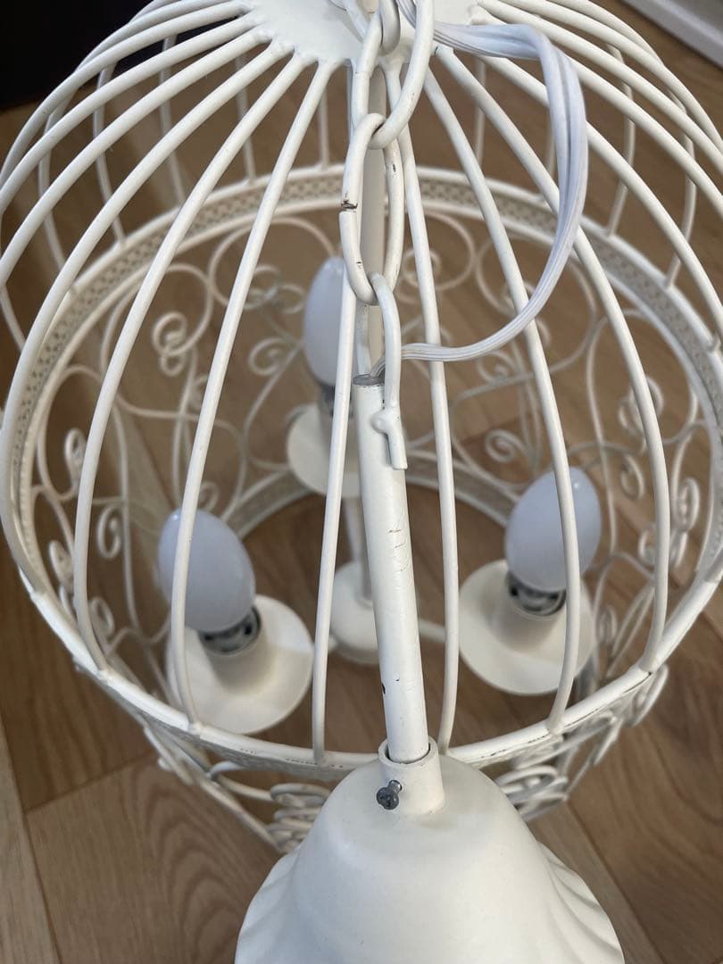 【電球付】シャンデリア 鳥籠ペンダントライト 3灯