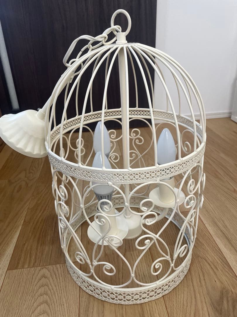 【電球付】シャンデリア 鳥籠ペンダントライト 3灯