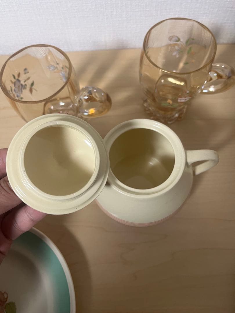 スージークーパーデザート皿・カップ・ガラスコップ　5点セット