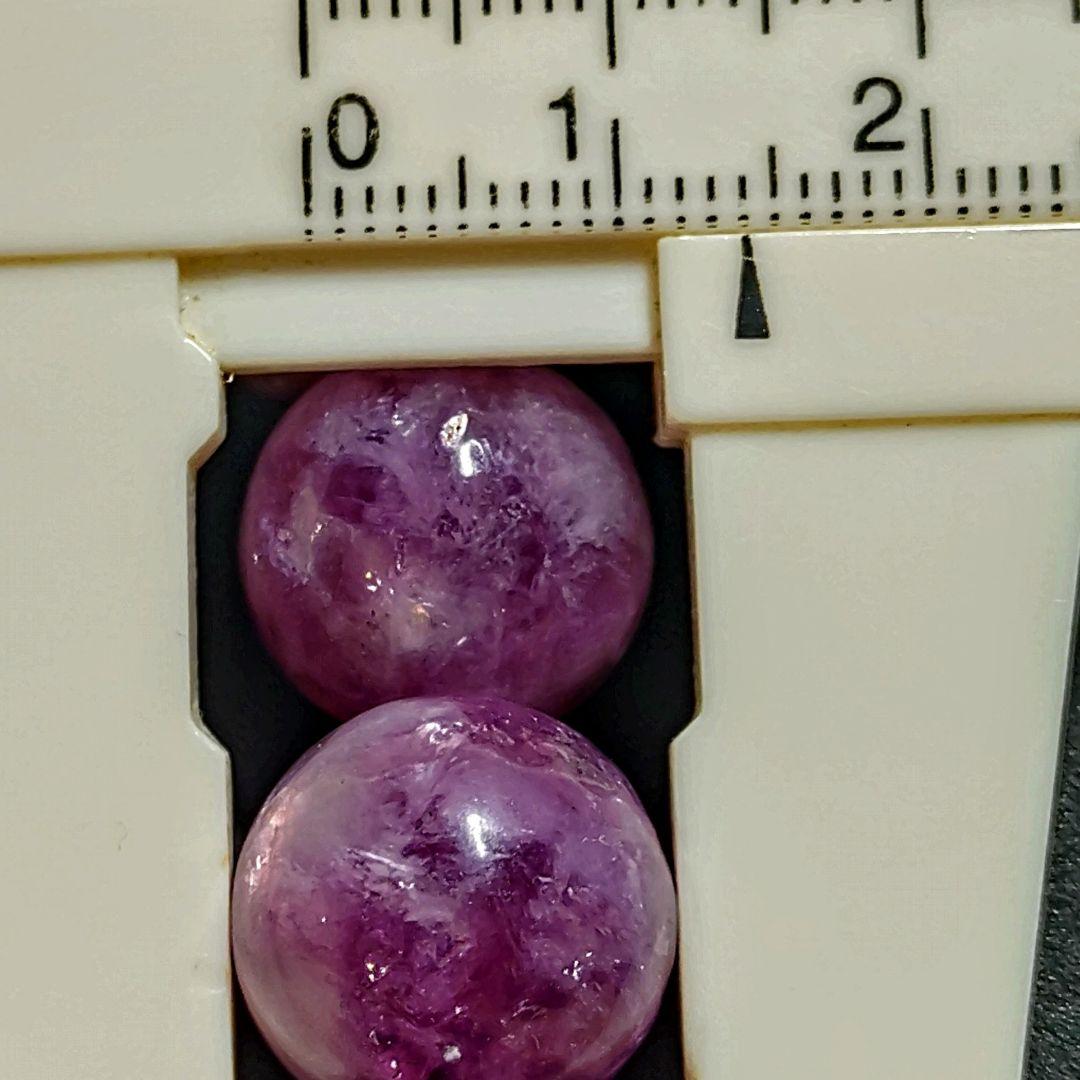 ★大粒！ピンクトルマリンwithレピドライト 14ミリ珠ブレスレットB(SA+)