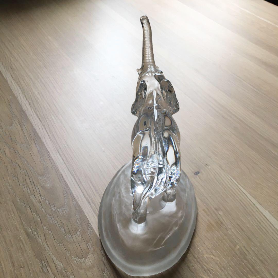 美品 象/エレファント ガラス製？置物 - メルカリ